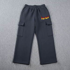 Venta al por mayor de ropa casual de invierno para mujer de alta calidad, económica, lisa, 100% algodón polar, con cordones planos y bolsillos laterales, corte recto. - Product Image 4