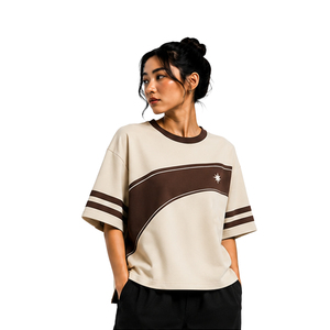 Premium Womens Boxy Tee Custom Heavyweight Cotton Loose Fit Short Sleeve T Shirt Streetwear OEM ODM Wholesale Apparel Supplier - Product Image 5