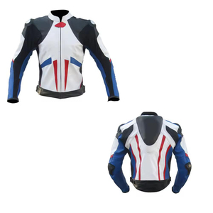 New High Quality Racing Gear Mens Fashion Genuine Leather Motorbike Jacket With Elbow <b>Knee</b> <b>Protector</b> Motorcycle Jackets - Product Image 3