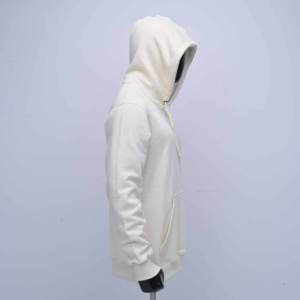 Sweat-shirts à capuche en coton molletonné blanc de qualité supérieure, avec logo personnalisé, impression sérigraphique sur le devant, manches longues, vente en gros - Product Image 5