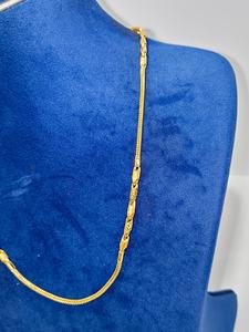 Cadena Bahubali de oro macizo de 22 quilates para hombres y mujeres, collar de eslabones de oro amarillo auténtico, joyería fina para uso diario, regalo unisex - Product Image 3