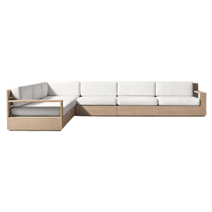 Luxury The Langham Teak <b>Outdoor</b> Corner <b>Sofa</b> Modern Resort Villa Patio Lounge Sectional Hotel Furniture - Product Image 3