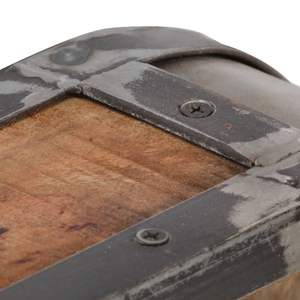 Étagère murale en bois de manguier massif et métal noir, étagère de présentation en bois naturel et métal - Product Image 5