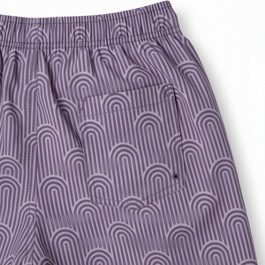 Shorts de bain pour hommes respirants et à séchage rapide, en tissu Oxford de lin/coton de haute qualité, imprimé numériquement, avec taille élastique - Product Image 5