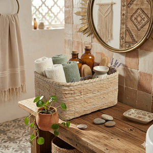 Cesta de Almacenamiento Tejida a Mano de Jacinto de Agua 100% Natural, Estilo Bohemio, Organizador, Decoración del Hogar, Venta al por Mayor, Duradera y Ecológica - Product Image 6
