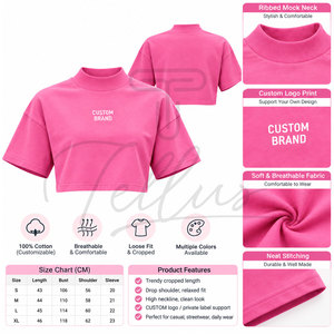 High Quality Women Crop T Shirts 100% Cotton Yoga Wear Slim Fit Crop <b>Top</b> Breathable Short Sleeve Crop <b>Top</b> T Shirts for Women - Product Image 5