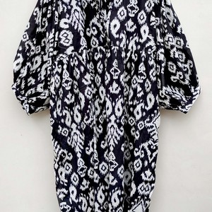 Striped Floor-Length Women's <b>Loose</b> Fit Sleeveless V-neck Casual Summer Breathable Woven Cotton Kaftan A-Line <b>Dress</b> - Product Image 4