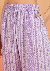 Kurta pantalon droit grande taille en coton, longueur mollet, col en V, manches trois-quarts, imprimé floral, séchage rapide, protection solaire, pour l'été - Product Image 4