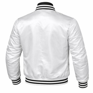 Chaqueta Bomber de Satén al por Mayor, Abrigo Varsity Marrón Castaño Bordado con Cremallera Frontal, Ropa Exterior Directa de Fábrica, Chaqueta de Satén - Product Image 3