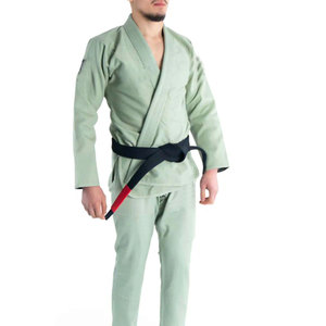 Kimono de Jiu-Jitsu unisexe vert clair 100% coton, coupe régulière, respirant, antibactérien, séchage rapide, uniforme de Jiu-Jitsu pour adultes - Product Image 5