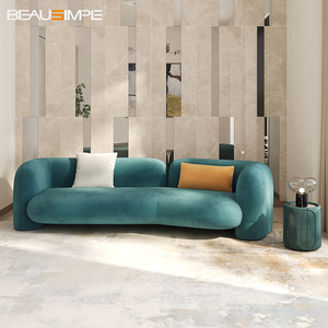 Juego de muebles de sala de estar de lujo <span class=keywords><strong>Donovan</strong></span>, sofá tapizado con reposabrazos cilíndricos, tapizado en cuero y metal. - Product Image 2