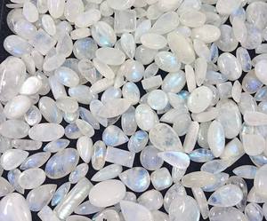 Lot de cabochons en pierre de lune arc-en-ciel naturelle, vente en gros de pierres précieuses en pierre de lune pour la création de bijoux - Product Image 1