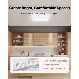 Pannello LED piatto 2x2 FT, 5700 LM, 9W, 3000K/4000K/5000K selezionabile, 6500K, plafoniera LED a incasso per controsoffitto - Product Image 3