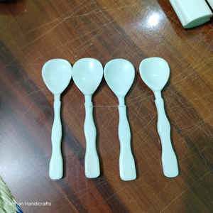 Cuillère en os de buffle blanc de luxe, petite, faite à la main, artisanale, naturelle, pour la cuisine et la salle à manger, à prix avantageux - Product Image 3