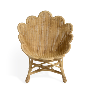 Fauteuil lounge en rotin naturel fait main, forme coquille, écologique, meilleur prix de gros, pour salon, d'un fabricant vietnamien. - Product Image 2