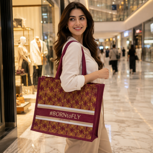 Custom Printed Luxury Juco Tote <b>Bag</b> | Reusable Jute Cotton Blend Shopping Grocery Retail Gift <b>Bag</b> with Rope Handles Custom Logo - Product Image 2