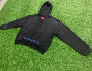 Sweat à capuche unisexe brodé lavé à l'acide 100% coton lourd hiver French Terry vente en gros raisonnable sweats à capuche pour hommes - Product Image 5