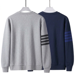 เสื้อสเวตเชิ้ตคอกลมผู้ชาย สีพื้น ผ้าถัก ทรงปกติ สวมใส่สบายๆ สำหรับฤดูใบไม้ร่วง ผลิตจากผ้าฝ้าย 100% ระบายอากาศได้ดี - Product Image 2