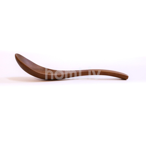 Cuchara de sopa y postre de madera de teca natural, sostenible, hecha a mano, artesanal, halal, apta para alimentos, decorativa, estilo japonés. - Product Image 5