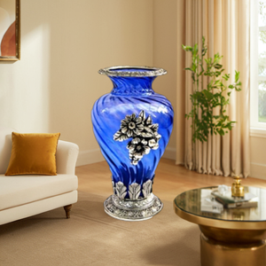 Vase Royal Moderne à Fleurs Décoratif en Métal Couleur Finition Taille M pour Intérieur Bureau Salon Décoration de Sol - Product Image 3