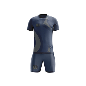 Maillots de football personnalisés en gros, impression numérique, ensemble complet, polyester, séchage rapide, manches courtes - Product Image 1