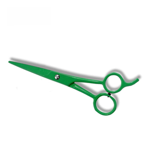 Ciseaux de coiffure professionnels verts, lame tranchante, manche moyen, pour droitiers, manche en plastique, lame en acier inoxydable - Product Image 4