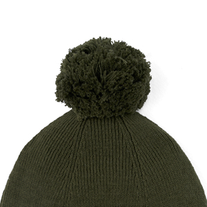 Bonnet en tricot doux 100% coton respirant, écologique, non toxique, avec pompon, couleur unie, hiver, pour bébé unisexe, style mignon - Product Image 4