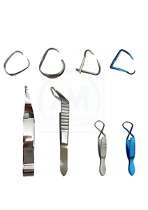 Al Mida Healthcare AMHC-R-406 SET 6 PCS O.R GRADE CHALAZION FORCEPS SURGICAL DERMAL OPHTHALMIC INSTRUMENTS HIGH INSTRUMENTS - Product Image 2