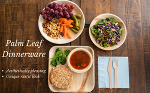 Plateaux jetables biodégradables en feuilles de palmier, vaisselle rustique compostable et écologique pour la vente en gros, fournitures de fête, commandes en gros - Product Image 3