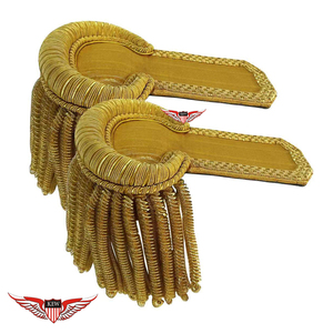 Epaulettes de Hombro de Seda Roja de Alta Calidad con Flecos para Banda de Marcha, Epaulettes Francesas Napoleónicas, Placa de Hombro Ecológica - Product Image 1