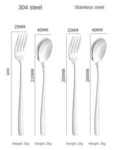 Gift <b>Box</b> Packaging 304 Stainless Steel Spoon Fork Set Long Handle Restaurant Tableware Cutlery Collection - Product Image 3