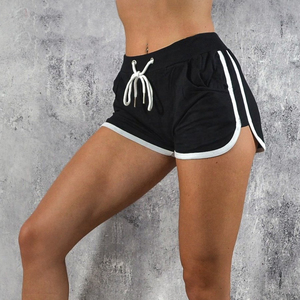 <b>Women</b> Gym Athletic <b>Shorts</b> <b>Yoga</b> Mid Waist Butt Lift Breathable Windproof Anti-Wrinkle Quick Dry 100% Polyester Fabric OEM Blend - Product Image 4