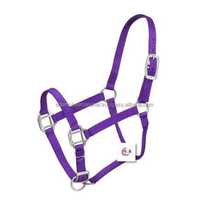 Halter cheval en nylon équestre de haute qualité Logo personnalisé S-S en cuir raccord disponible dans toutes les couleurs pour l'équitation - Product Image 1