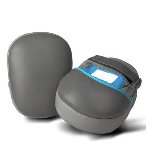 Almohadillas de Boxeo para Entrenamiento, Duraderas, Color Gris con Ribete Azul, Aptas para Todas las Estaciones, Compactas, de Cuero Genuino - Product Image 1