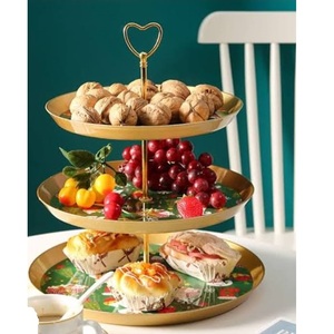 Soporte de Pastel de Metal de 3 Niveles con Forma Personalizada para Fiestas y Celebraciones, Soporte de Pastel Decorativo para Cumpleaños, Diseño Moderno - Product Image 3