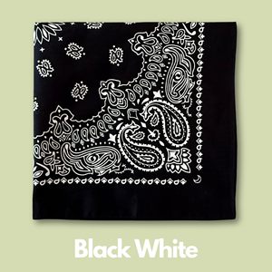 ผ้าพันคอฮิปฮอปลายเพสลีย์พรีเมียม ผ้าฝ้าย 100% ขนาด 22x22 นิ้ว เนื้อผ้านุ่ม ระบายอากาศได้ดี พิมพ์ลายแบบซับลิเมชั่นตามสั่ง ทนทาน ทันสมัย ใช้ได้ทั้งชายและหญิง - Product Image 5