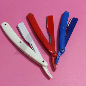 Navaja de Afeitar Profesional con Hoja Deslizante Azul Mate, Personalizable con Logotipo, para Barberos - Product Image 4