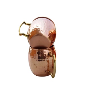 Taza Moscow Mule de Cobre Martillado con Diseño Elegante, Asa de Latón, Ecológica, Forma de Barril, para Cócteles, Cerveza, Vino y Fiestas - Product Image 6