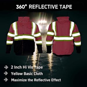 Factory Price <b>Top</b> Selling Best Quality High Visibility Custom Made Design Multi Pockets <b>Reflective</b> Safety Hoodie Jacket - Product Image 6