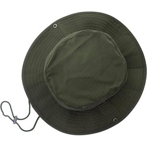 2025 Sports Sun Hat bordado Boonie Bucket gorra de pesca con correa para la barbilla y Snap up lados - Product Image 1