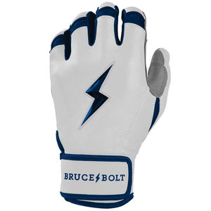<b>Chrome</b> Series Short Cuff Batting Gloves Navy Softball Batting Gloves Infield Sports Soft Comfortable Design BRUCE BOLT - Product Image 5