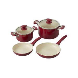 HOCA Aluminum <b>Cookware</b> Set Glass Lids Dishwasher Safe Multi-Layer Coating for Gas Induction Stoves - Product Image 4