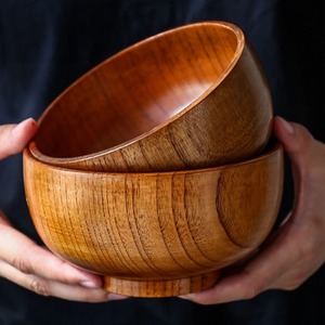 Wholesale Woodard Charles <b>Pine</b> Wood Salad Bowl Eco-Friendly Snack Serving Dish Polished Feng Shui Style Engraving Buddhism - Product Image 3