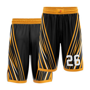 Shorts de basketball personnalisés en gros, imprimés par sublimation intégrale, en maille polyester à séchage rapide, vêtements de sport d'équipe, fabricant OEM - Product Image 4
