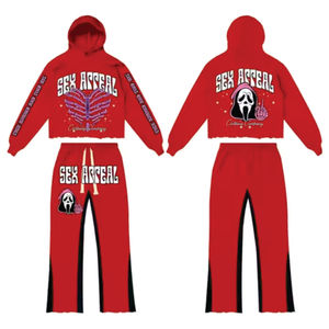 Sudadera con capucha desteñida Sun de peso pesado con serigrafía personalizada, chándal acampanado para hombre, chándal Vintage lavado ácido de gran tamaño para hombre - Product Image 5