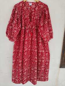 Robe longue en coton imprimé floral bohème pour femme, coupe évasée, décontractée, pour la plage ou les soirées, vente en gros, exportation - Product Image 6