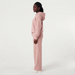 Survêtement ample à capuche pour femme, 100% coupe décontractée, pantalon de survêtement à jambe large, pull décontracté, taille oversize avec cordon de serrage et poches latérales - Product Image 3