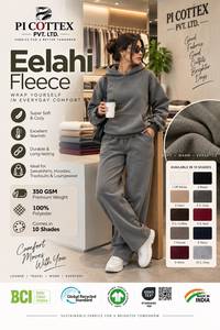 Tissu polaire en polyester 350 GSM très demandé, matière super douce et chaude pour sweats à capuche, sweat-shirts et survêtements, disponible à la vente - Product Image 6