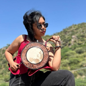 กระเป๋าหนังสำหรับโรงอาหารแบบตะวันตก & อุปกรณ์ใหม่กระเป๋าหนังแท้แบบคาดลำตัวสำหรับผู้หญิงกระเป๋าหนังวัวคุณภาพสูง - Product Image 3