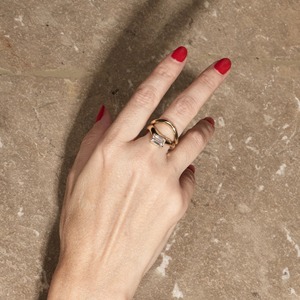 Bague de fiançailles en or massif 14 carats avec diamant taille poire Cloud Offset, certifiée IGI, pour mariage et cadeau d'anniversaire - Product Image 3